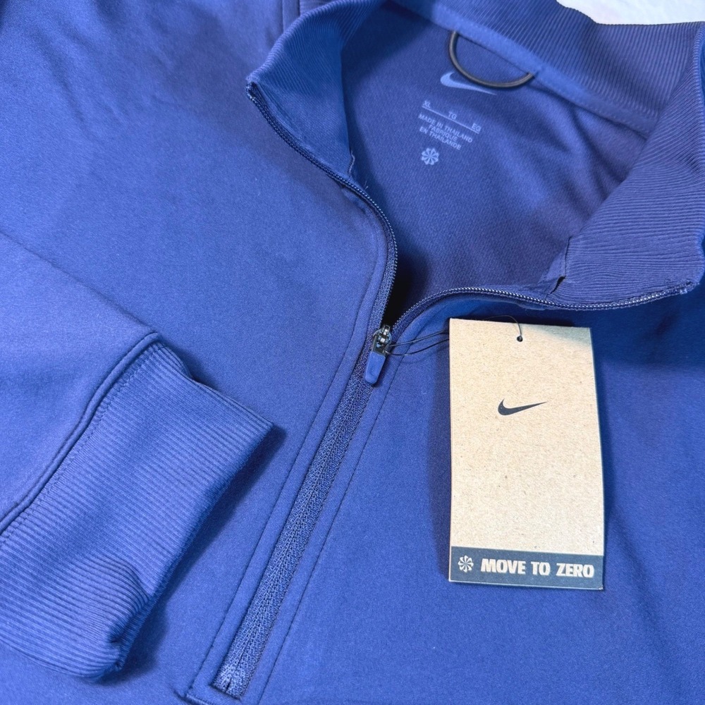 Nike Tour Men's 1/2 Zip Golf Pullover XL Blue FZ7522-410 Long Sleeve NWT